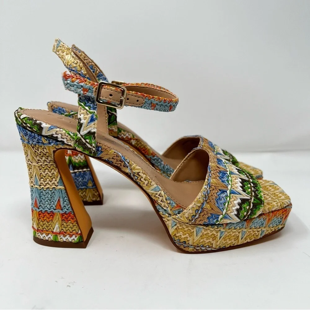Katy Perry Collections Colorful Woven Platform Sandals